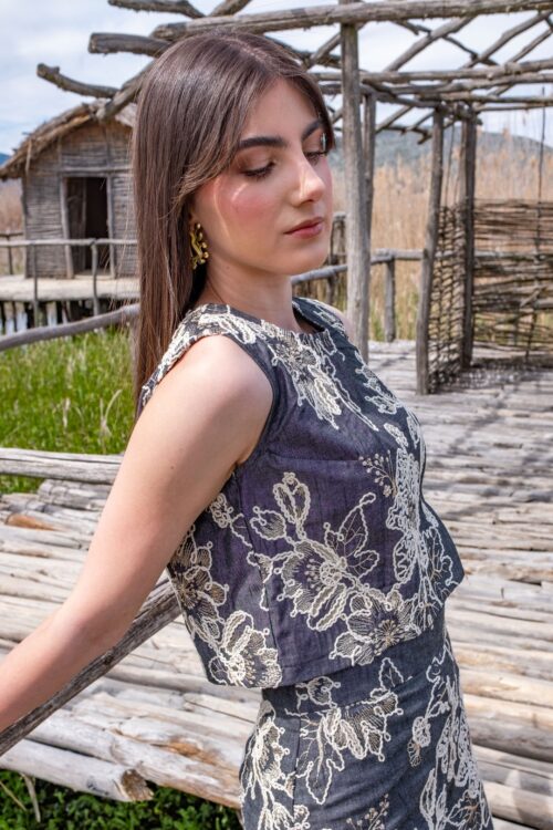 BRODERIE JEAN TOP “ANNE”