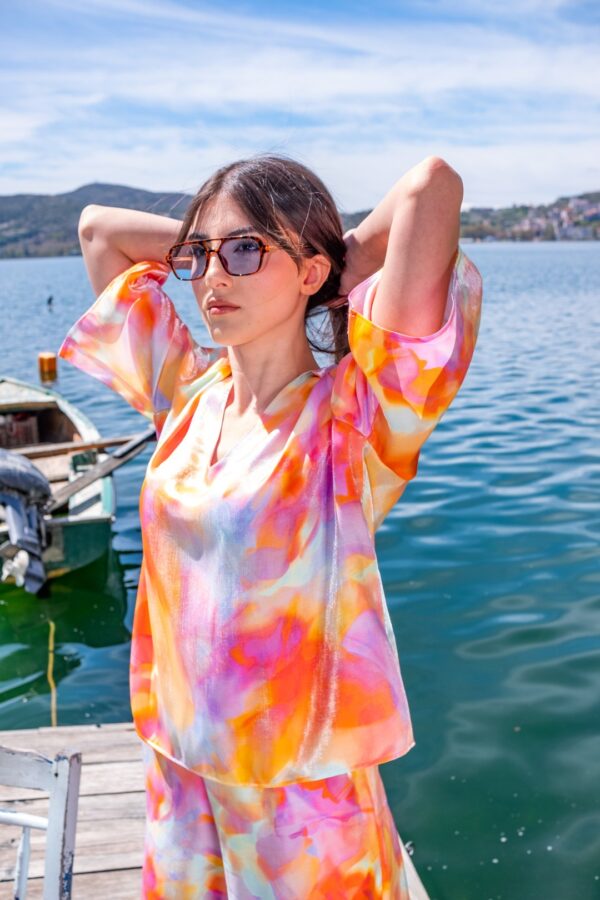 SHIMMER VISCOSE SHIRT “LINDA” - Image 2